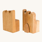 Ostheimer kids plastic-free wooden castle parapets on a cream background