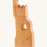 Ostheimer small handmade wooden lookout tower toy on a cream background