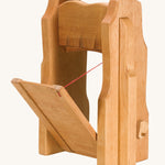 Ostheimer kids handmade wooden castle drawbridge set on a cream background