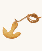 Ostheimer wooden anchor toy on a plain background. 