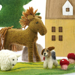 Close up of the Papoose childrens felt horse