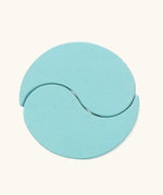 Papoose Toys wooden earth yim yams in blue.