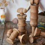 Papoose Toys Ensemble de formes de bobine en bois