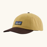 Patagonia adult P-6 label trad cap in lynx tan.