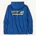 Patagonia Adult Boardshort Logo Uprisal Hoody Endless Blue on a plain background showing the back