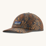 Patagonia Adult P-6 Label Trad Cap in a Sun Wave design on a plain background.. 