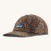 Patagonia Adult P-6 Label Trad Cap in a Sun Wave design on a plain background.. 