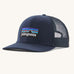 Patagonia Adult P-6 Logo Trucker Hat in New Navy pictured on a plain background