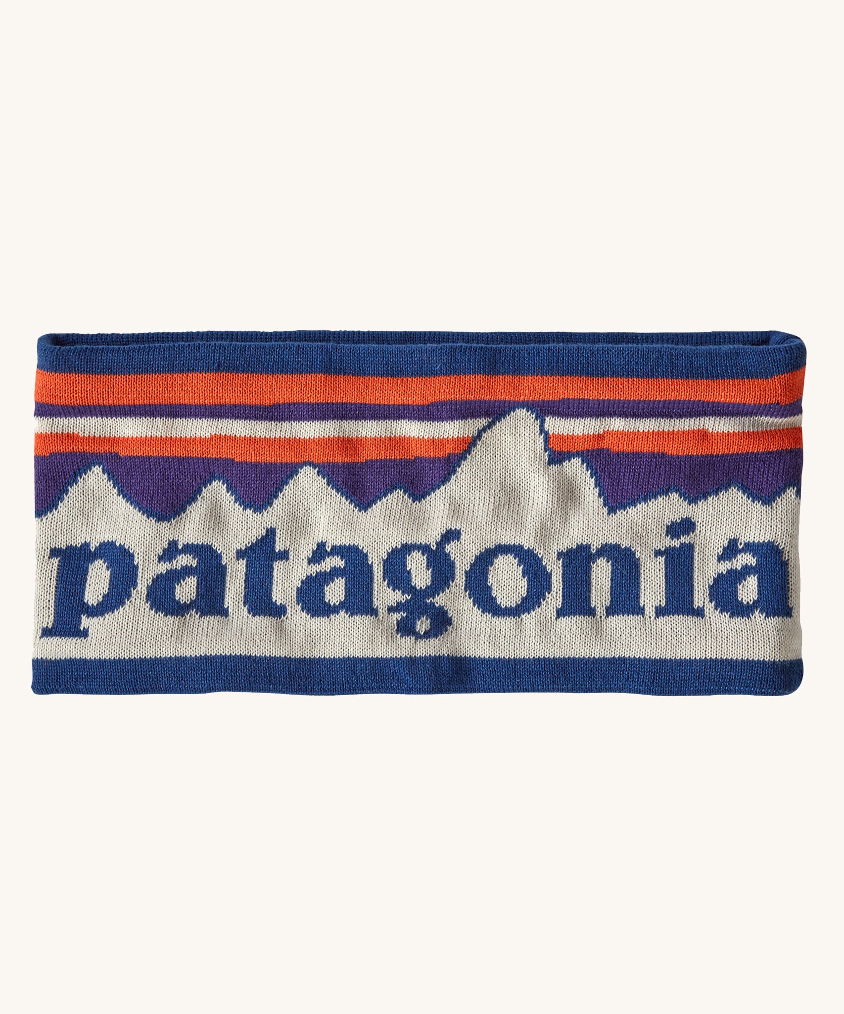 Patagonia Adult Powder Town Headband Birch White on a plain background