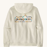 Patagonia Adult Unity Fitz Uprisal Hoody Birch White on a lain background showing the back