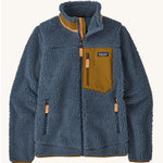 Patagonia Women's Classic Retro-X jacket in a Utility Blue colour on a plain background. 