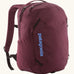Patagonia atom day pack 24 litre backpack in berry fig. Two zipped compartments and bottle holders on the sides.