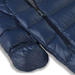 Cuff and zip detail on the Patagonia Little Kids Hi-Loft Down Sweater Bunting Snow Suit.