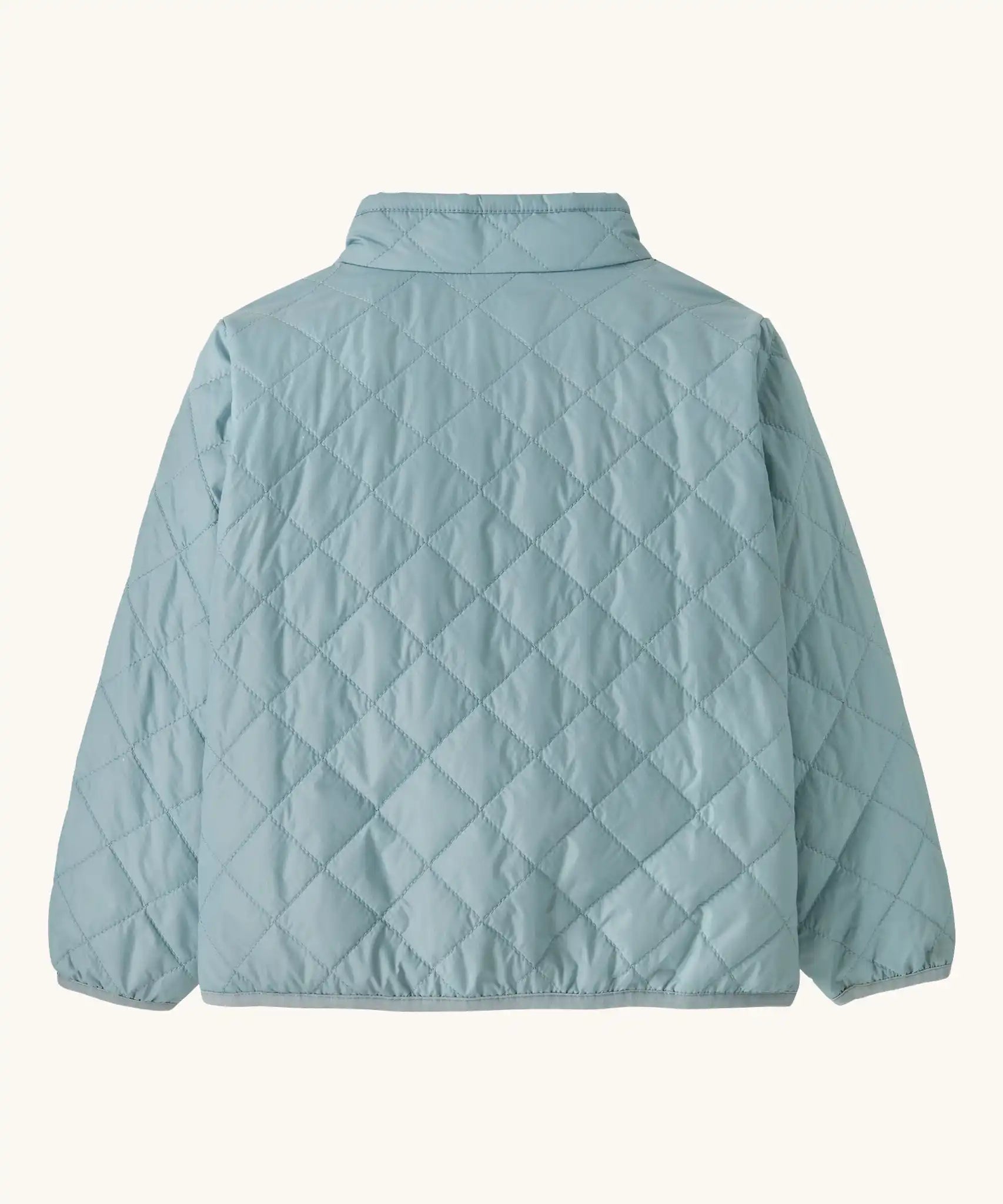 Patagonia Little Kids Nano Puff® Insulated Jacket Thermal Blue back view showing quilted recycled nylon baby insulated jacket.
