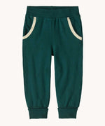 Patagonia Baby Sweatpants in a dark Cascade Green colour. 