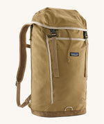 Patagonia lid fieldsmith lid backpack in classic tan. Features a lid style top cover with buckle fastenings 