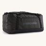 The large 100 litre capacity Patagonia Black Hole Duffel Luggage Bag, in monochrome all black. 