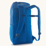 The back of the The Patagonia Black Hole Backpack 25 litre capacity backpack, in endless blue.