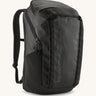 Patagonia Black Hole Pack 32L black front view showing durable water resistant material and large travel backpack storage.