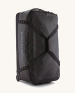 Patagonia black hole wheeled 100L duffel bag in black.