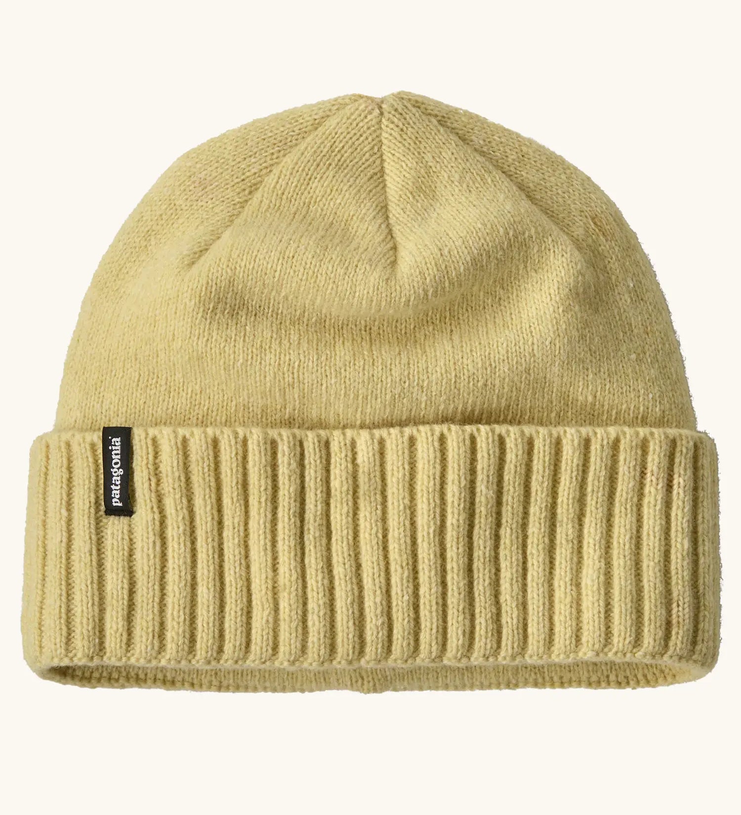 Patagonia brodeo wool blend unisex beanie in vellum green.