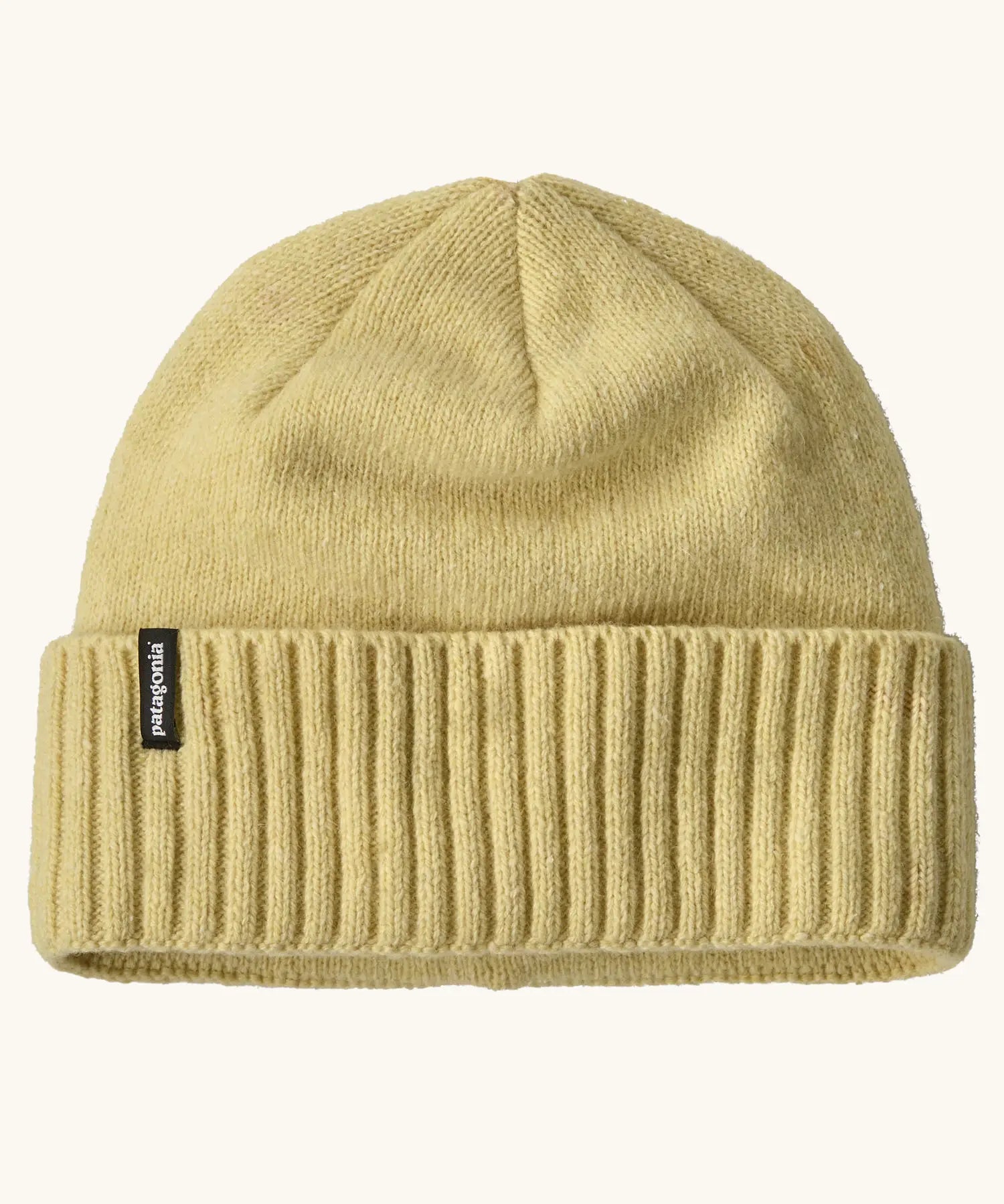 Patagonia brodeo wool blend unisex beanie in vellum green.