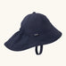 Patagonia little kids block the sun hat navy with wide neck brim for protection and chin strap