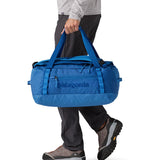 Patagonia black hole duffel bag in endless blue colour side detail