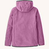 The back of the Patagonia Kids R1 Air Full-Zip Hoody in the Brisk Purple colour available at Babipur.