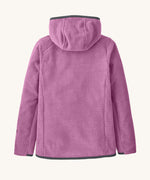 The back of the Patagonia Kids R1 Air Full-Zip Hoody in the Brisk Purple colour available at Babipur.