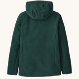 The back of the  Patagonia Kids R1 Air Full-Zip Hoody in a Cascade Green colour available at Babipur.