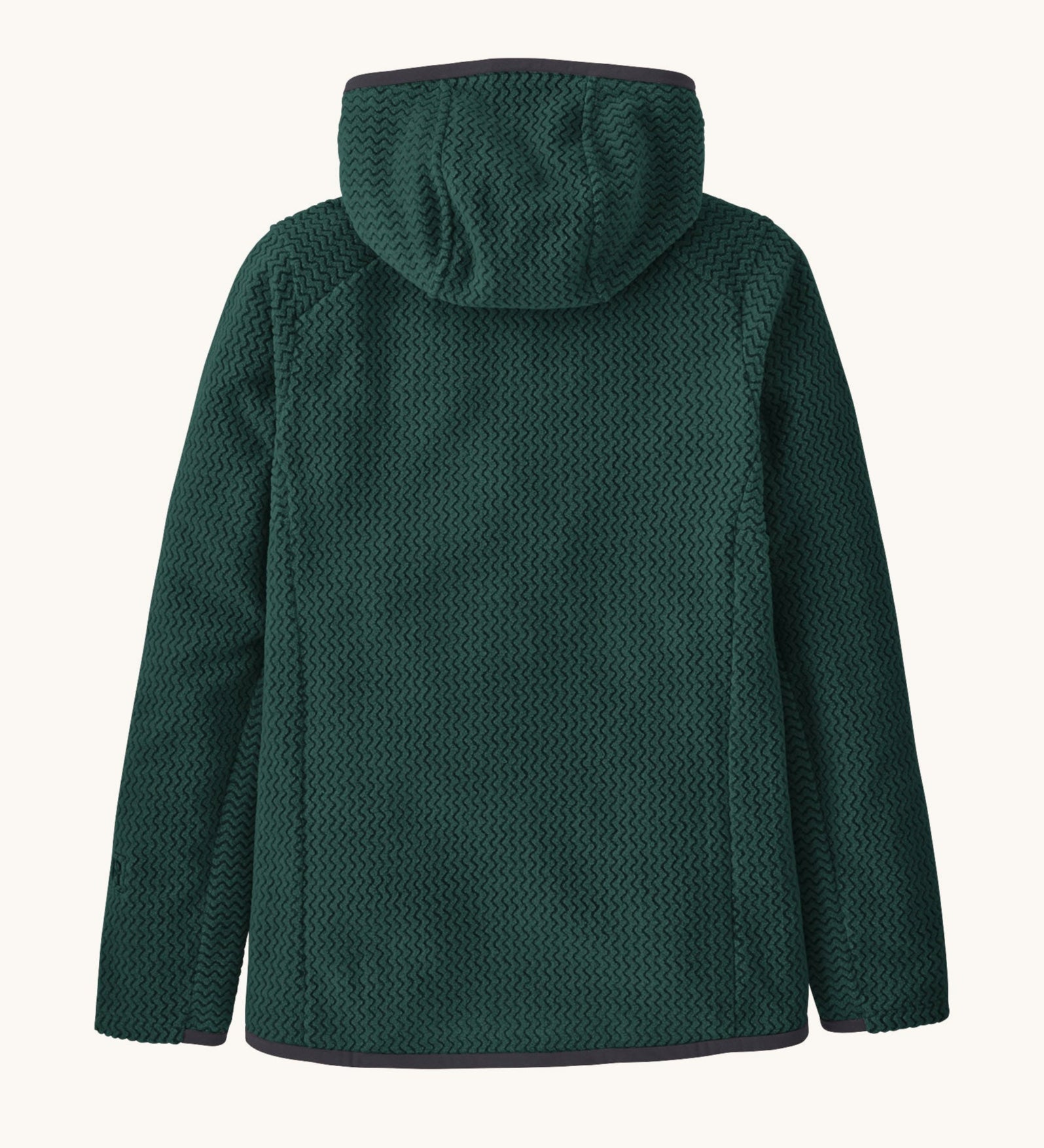 The back of the  Patagonia Kids R1 Air Full-Zip Hoody in a Cascade Green colour available at Babipur.