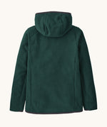 The back of the  Patagonia Kids R1 Air Full-Zip Hoody in a Cascade Green colour available at Babipur.