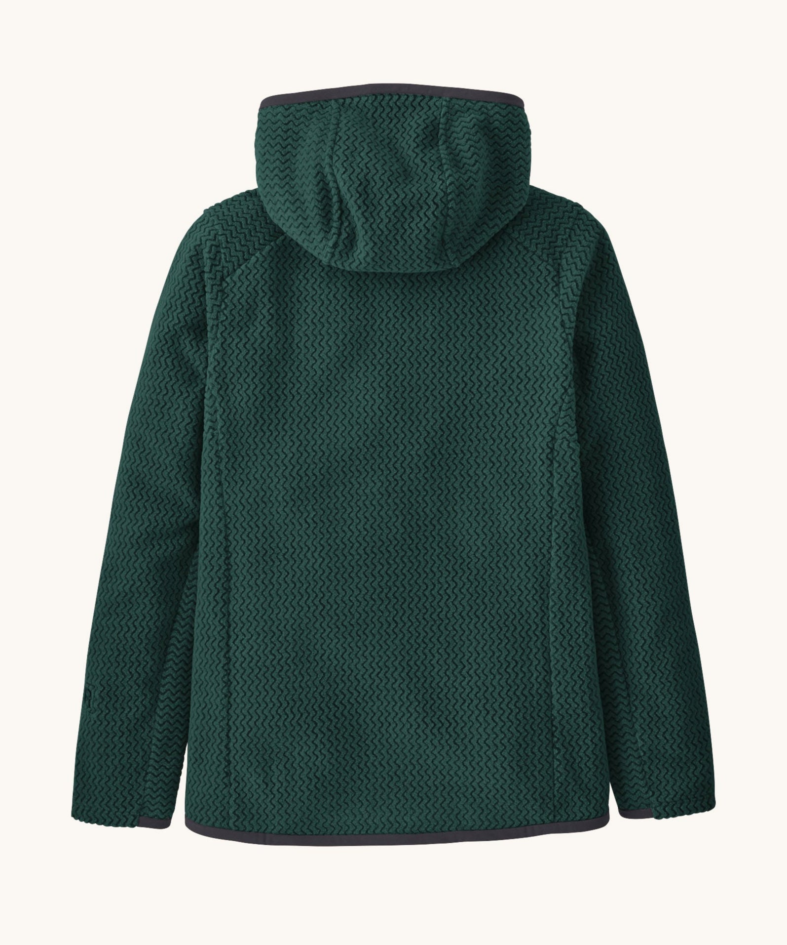 The back of the  Patagonia Kids R1 Air Full-Zip Hoody in a Cascade Green colour available at Babipur.
