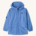 Patagonia kids outdoor everyday jacket in a light blue colour on a cream background.