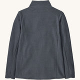 Back view of the Patagonia air full zip jacket in dark blue colour.