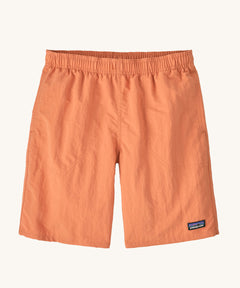 The Patagonia Kids Baggies Lined Shorts 7 Inch in a Rock Melon colour way. 