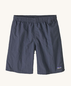 The Patagonia Kids Baggies Lined Shorts 7 Inch in a Smolder Blue colour way.