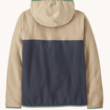 A Patagonia Kids Micro D Snap-T Fleece in a Smolder Blue colour way.