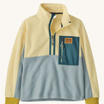 Patagonia Kids Microdini 1/2 Zip Fleece Pullover Top in Thermal Blue