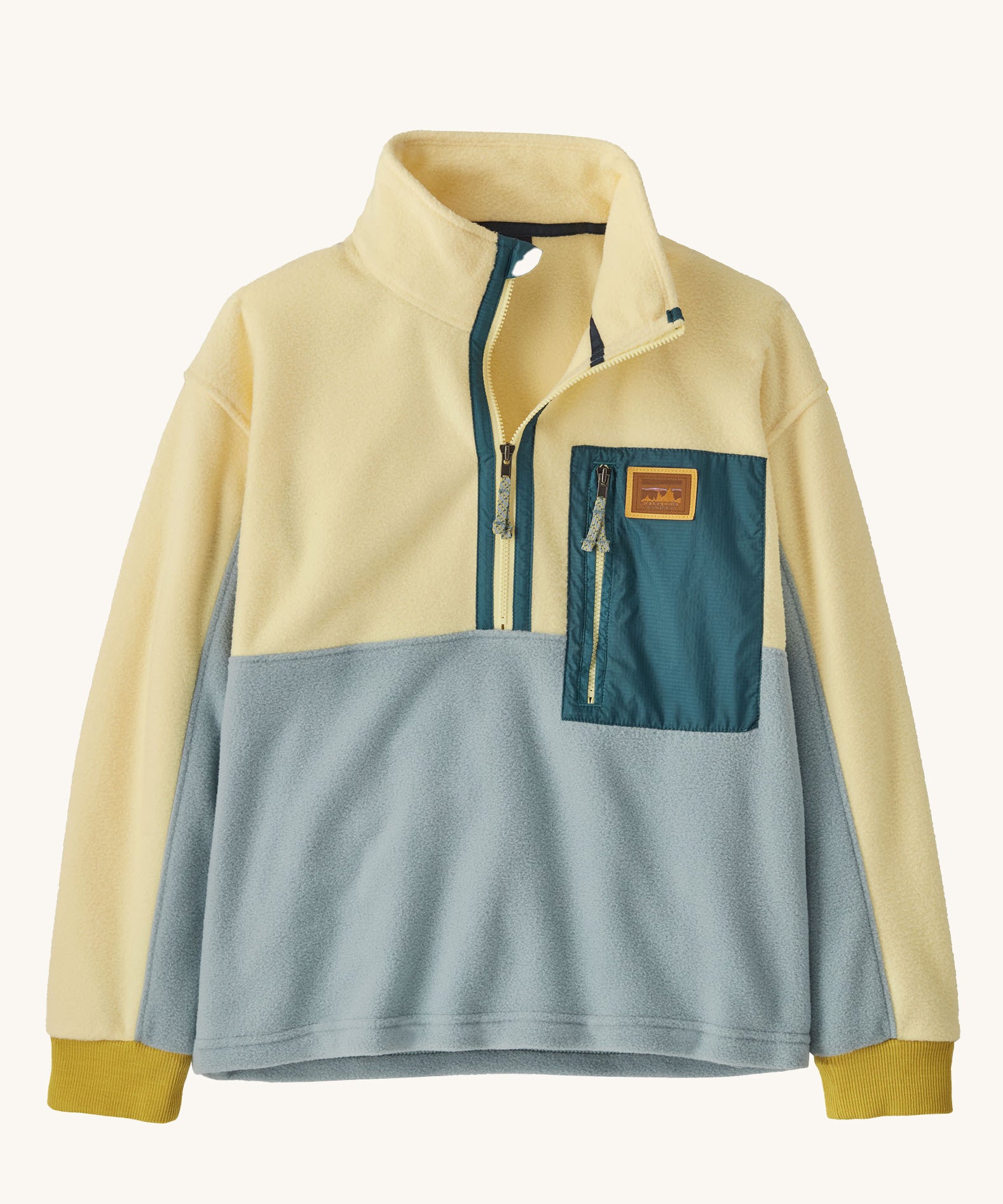 Patagonia Kids Microdini 1/2 Zip Fleece Pullover Top in Thermal Blue