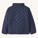 The Patagonia logo and name label sewn into the stitching in the inside of the jacket