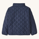The Patagonia logo and name label sewn into the stitching in the inside of the jacket