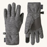 Patagonia kids synchilla gloves. A pair of light fleece fabric gloves, features a grip panel on the palm, thumb and index finger.   Logo patch stitched on the wrist cuff.