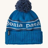Patagonia Kids  Powder Town Beanie in a Endless Blue colour on a plain background. 