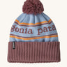 Patagonia Kids  Powder Town Beanie in a Wispy Green colour way on a plain background. 