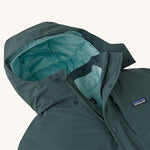 Hood detail on the Patagonia Kids Powder Town Jacket.