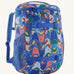The Patagonia Kids Refugito Day Pack 18L in a Swallowtail Geo / Eddy Blue design on a plain background. 
