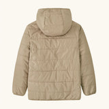 Back of the Patagonia kids reversible ready freddy hoody in oar tan.
