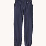 The back of the Patagonia Kids Sweatpants in a Fitz Roy Icon New Navy colour way.